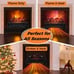 26 Electric Fireplace Heater Infrared Quartz Insert 1500W Lemonwood Ember Bed
