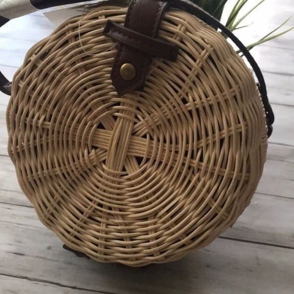 ASOS Handmade natural Straw Circle Bag.