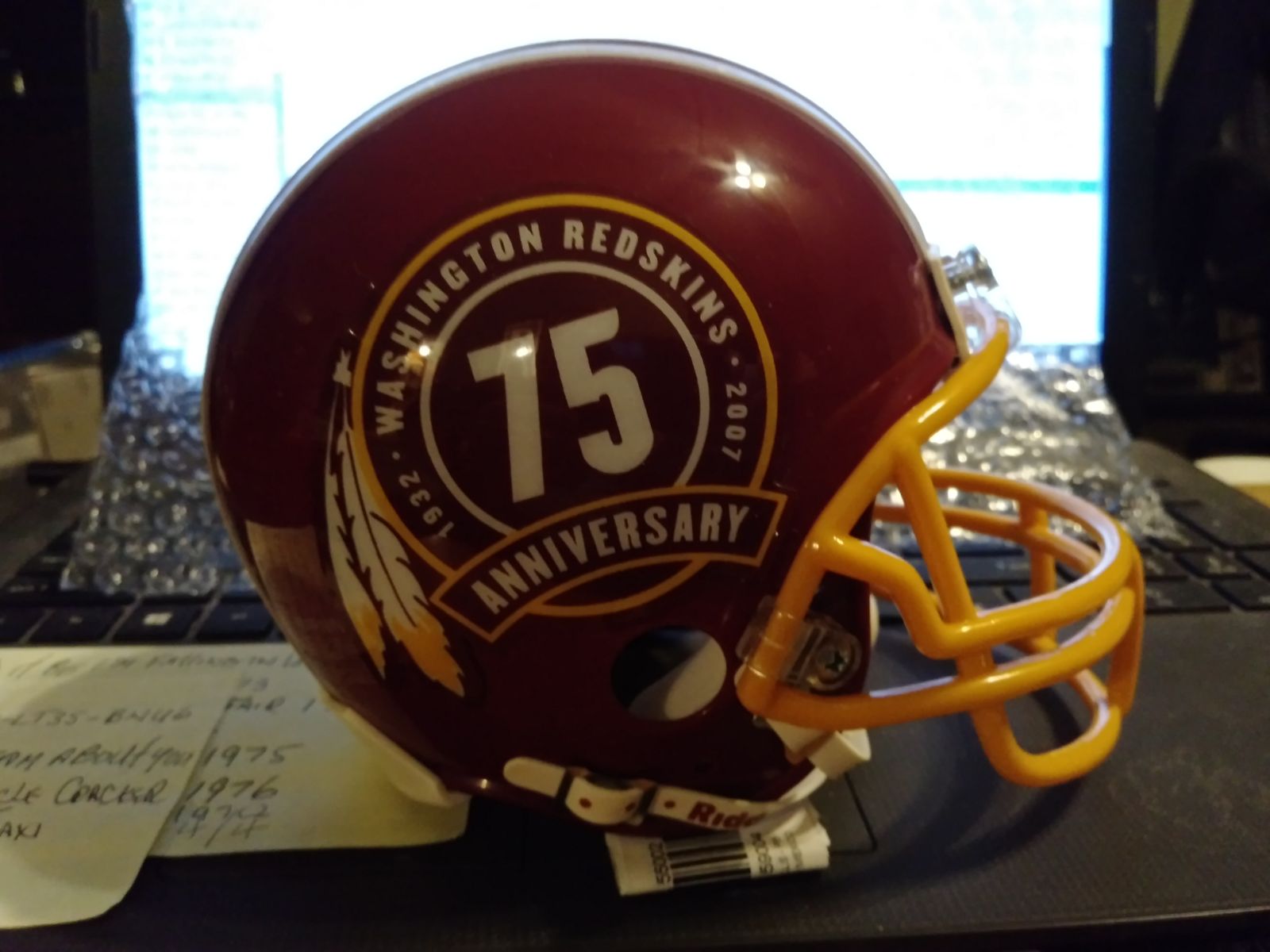 Redskins 75th anniversary mini helmet