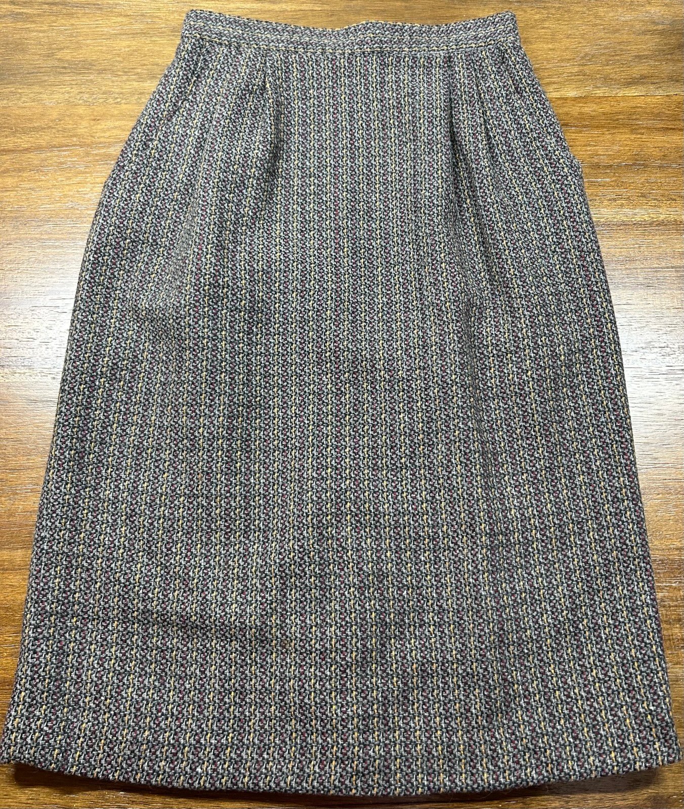 Toffs Vintage 70’s Pencil Women’s Size 10 Wool Blend Straight Midi Skirt Made US