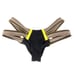 BEACH BUNNY Endless Summer Zipper Ruched Skimpy Bikini Bottoms Taupe Neon Green