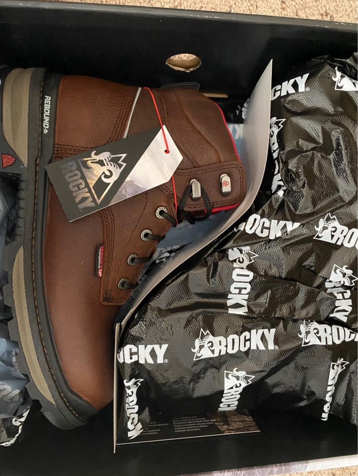 Rocky Rams Horn Waterproof Work Boots Size 10M