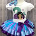 Mermaid Birthday Tutu, Birthday Outfit, Girls Tutu, Personalized Tutu.
