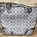Coach Purse Silver Blue VGUC