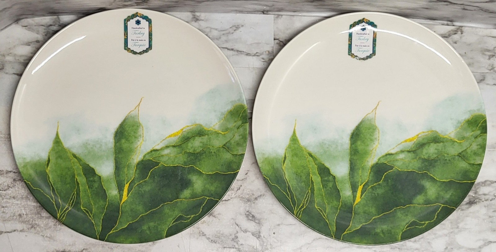 Intesa Home Dinner Plates. Set of 2. Premium Porcelan. Handcrafted In Turkey.