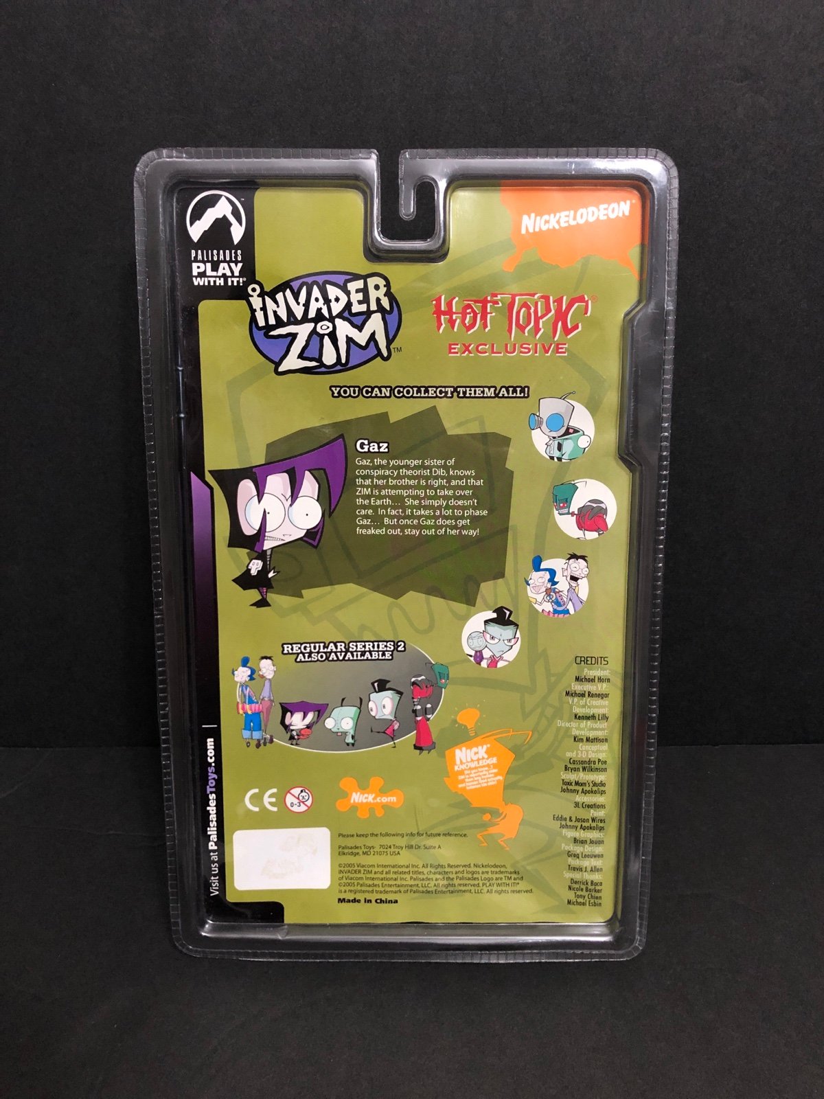 2005 Invader Zim Gaz Nickelodeon x Hot Topic Exclusive Toy Figure Palisades New - detail