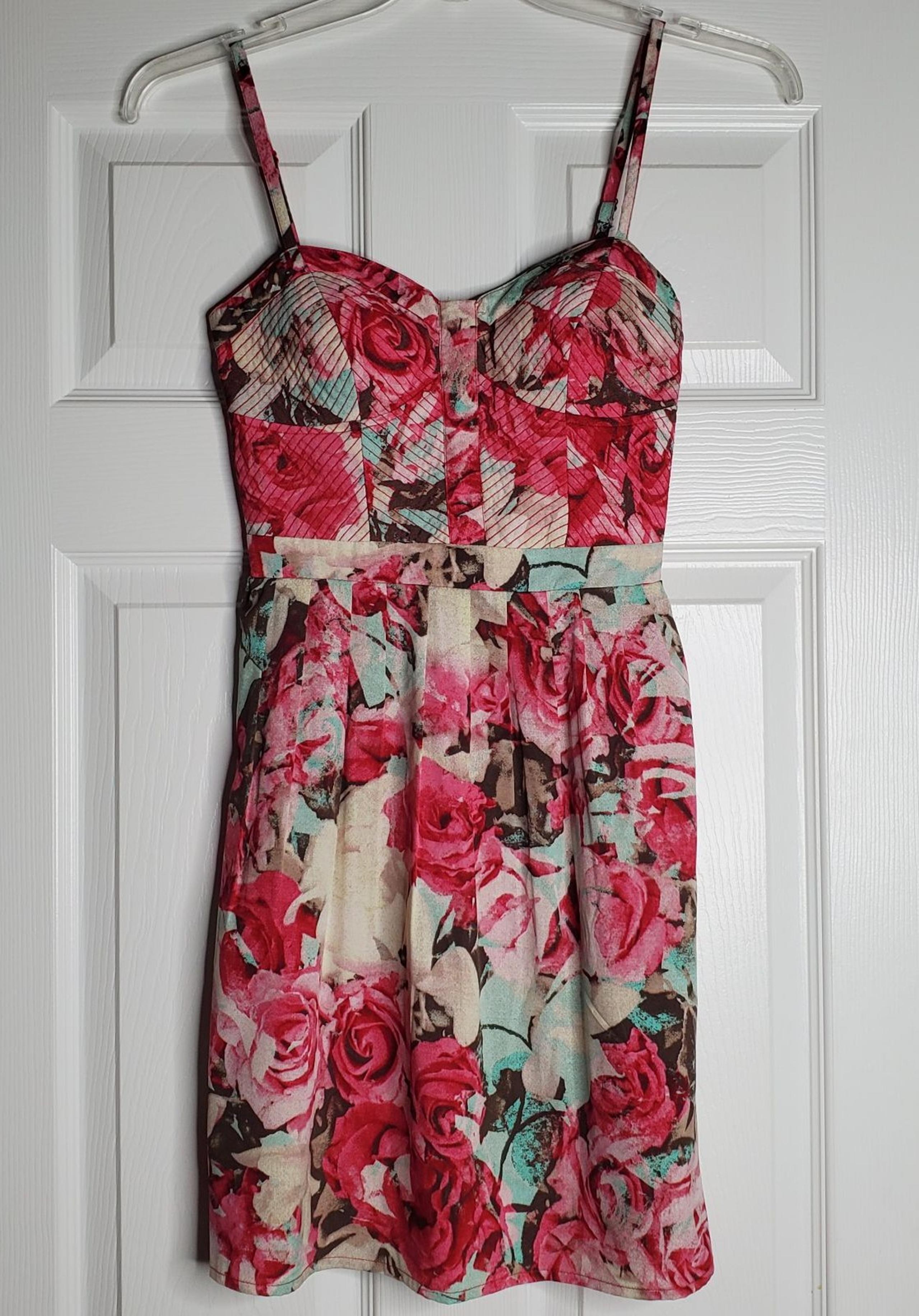 Jessica Simpson sundress pink floral xs