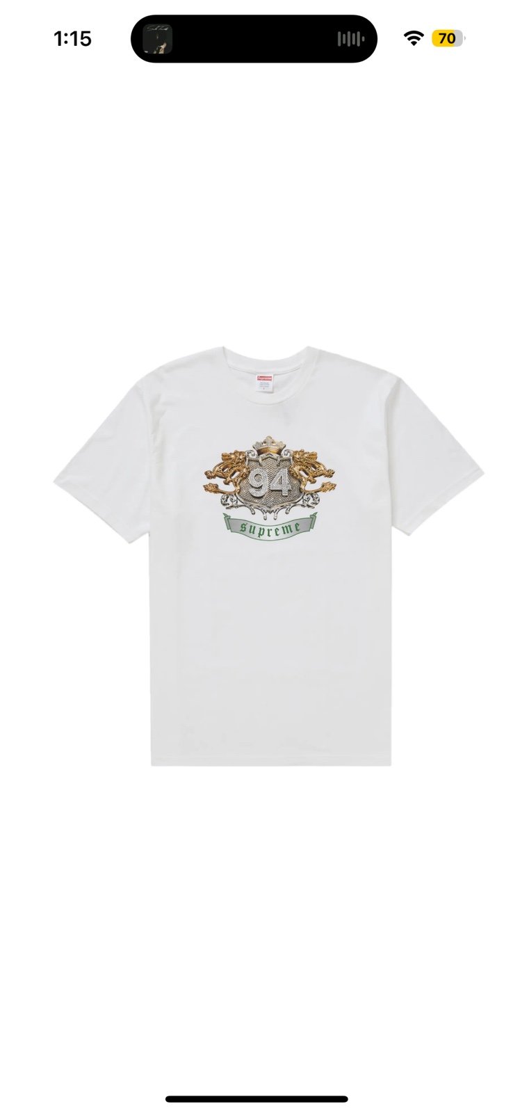 【Supreme】Diamonds T-Shirt★White★24FW★ Supreme Diamonds Tee FW24 White