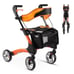 Foldable Rollator Walker with Seat, Lightweight Compact Design Rolling Mobility