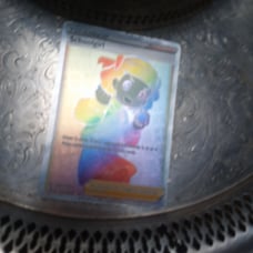 School girl Rainbow Dash rare secret rare really good not graded Mint Condition