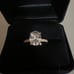 14K gold plated oval cut CZ ring with hidden halo