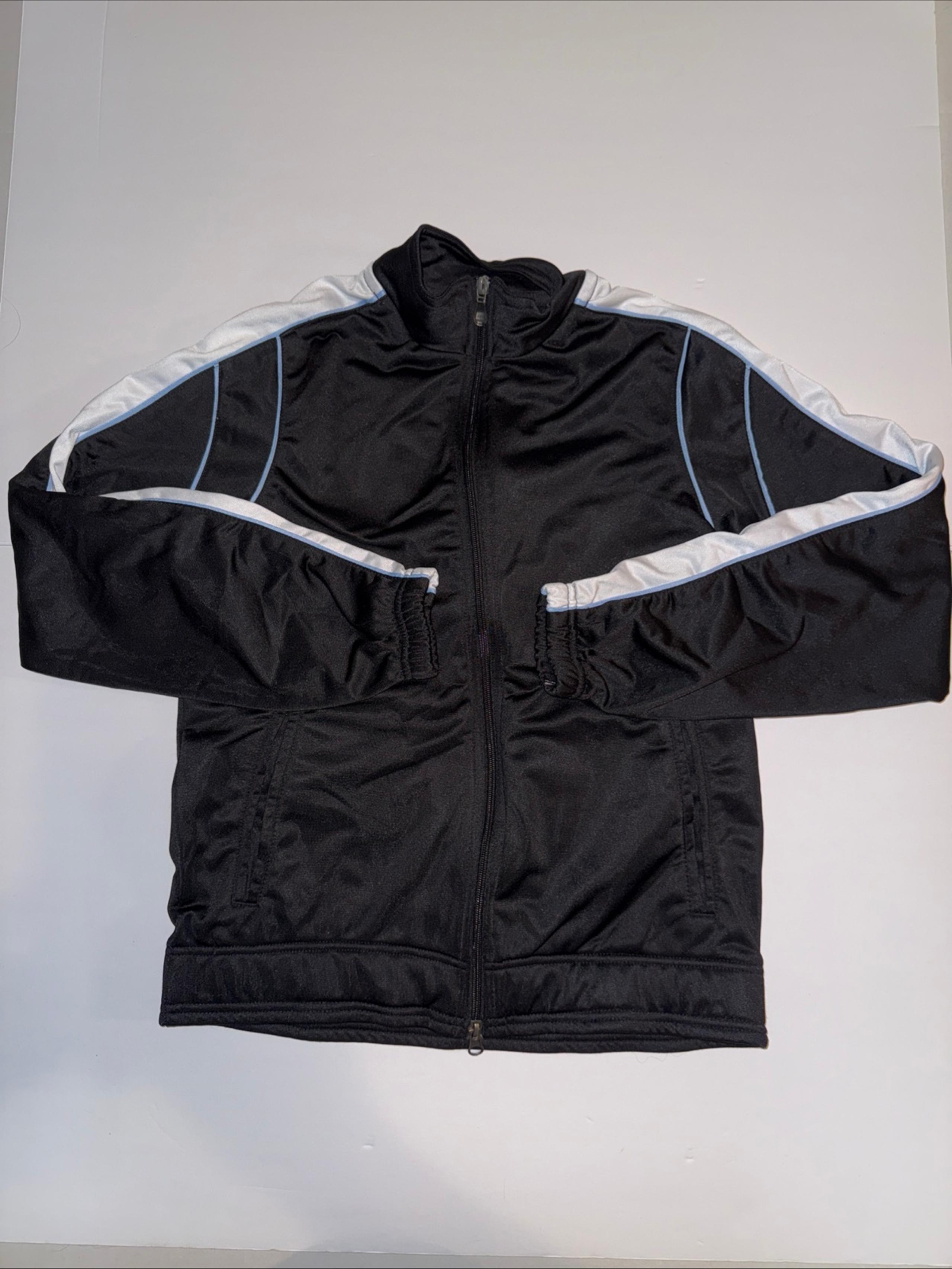 Steve And Barry's Full Zip Jacket Unisex, Pockets, Arm Stripes Blue Size Medium