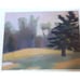Original art painting pastels landscape 10X13 matted 16X20 tones of lavender