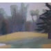 Original art painting pastels landscape 10X13 matted 16X20 tones of lavender