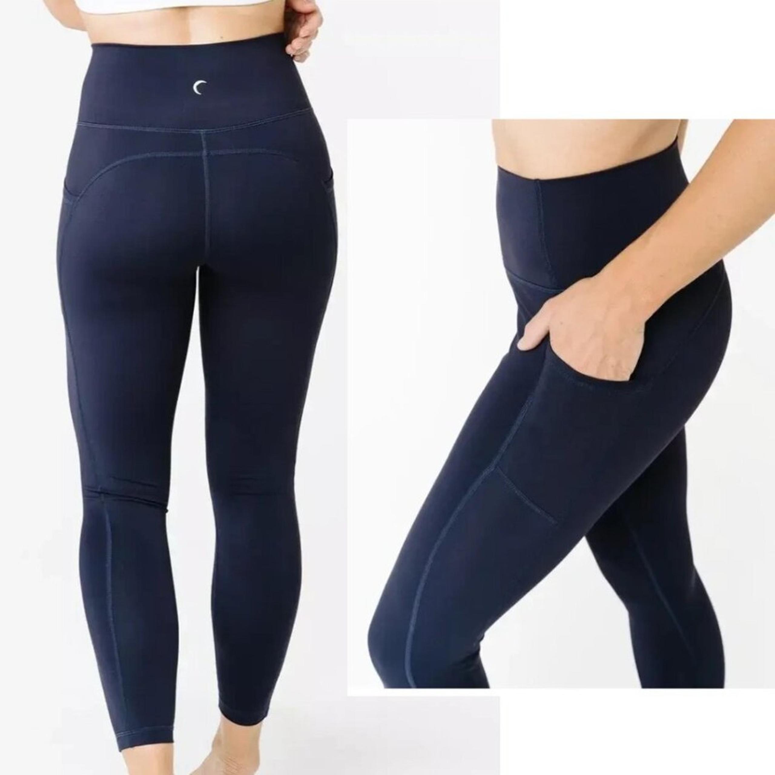 ZYIA Active Women's Brilliant Navy Pocket Hi Rise 24” Athletic Leggings