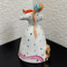 Vintage YAEBO Lady Holding Teapot And Gold Cat 4.75” Porcelain Russian Figurine