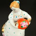 Vintage YAEBO Lady Holding Teapot And Gold Cat 4.75” Porcelain Russian Figurine