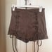 Suede Lace Up Mocha Shorts