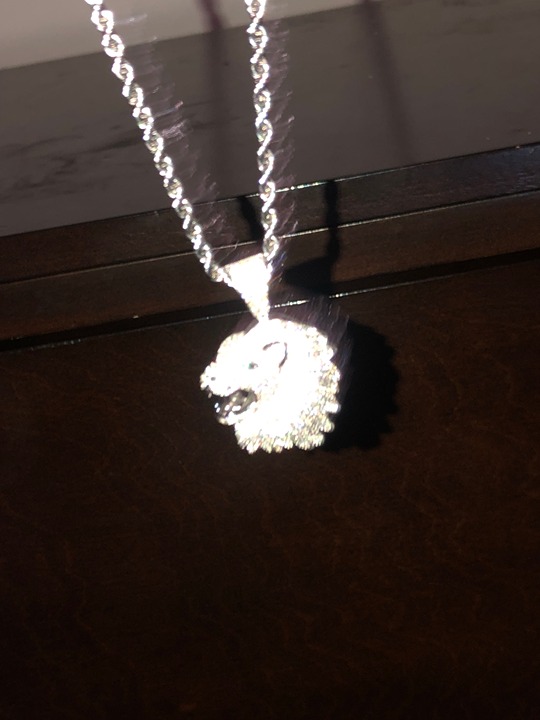 Moissanite Lion Pendant 925 sterling silver