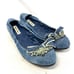Miumiu denim flat shoes, size approximately 23.5 cm.