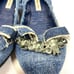 Miumiu denim flat shoes, size approximately 23.5 cm.