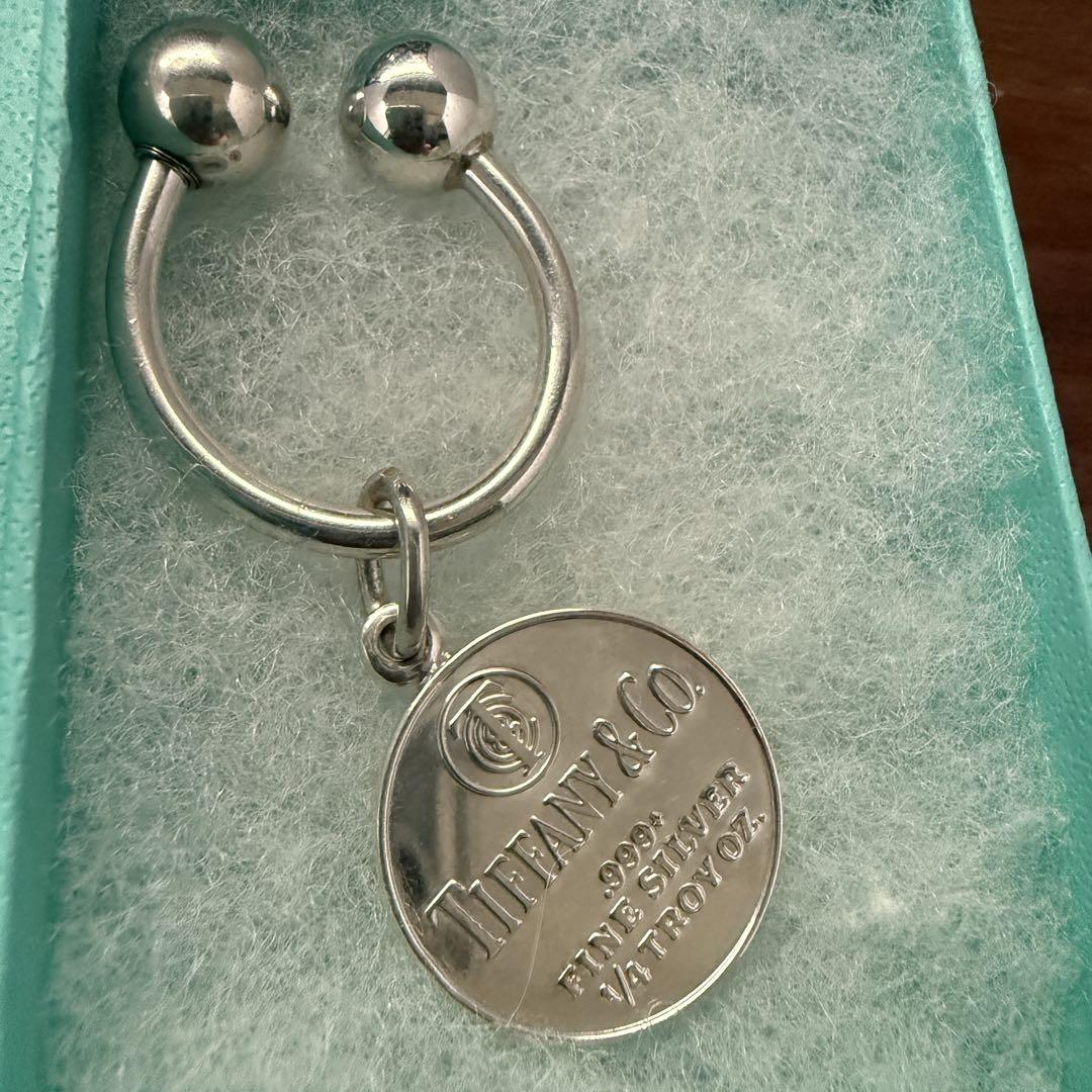 Tiffany Vintage Key Ring Key Holder Sterling Silver Coin SV999