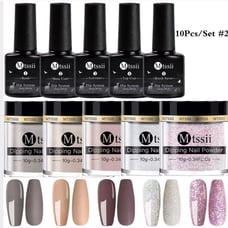 10 PCS Dipping Powder Nail Dip Liquid
