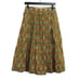 J. Crew Women Size 0 Ratti Elephant Print A-Line Pleated Cotton Green Skirt
