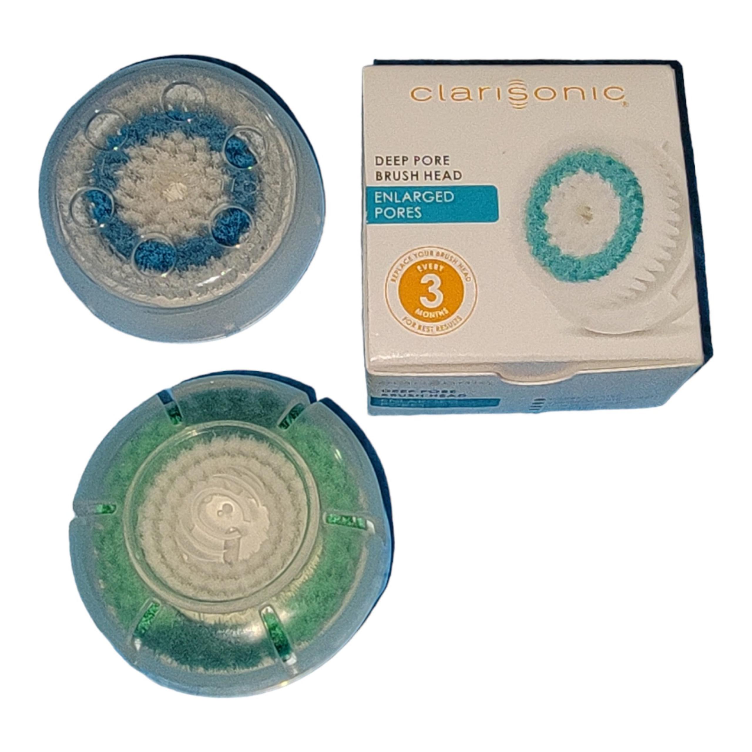 Clarisonic Deep Pore Brush Head x2 Acne Cleansing x1 Skincare Face NEW 1312