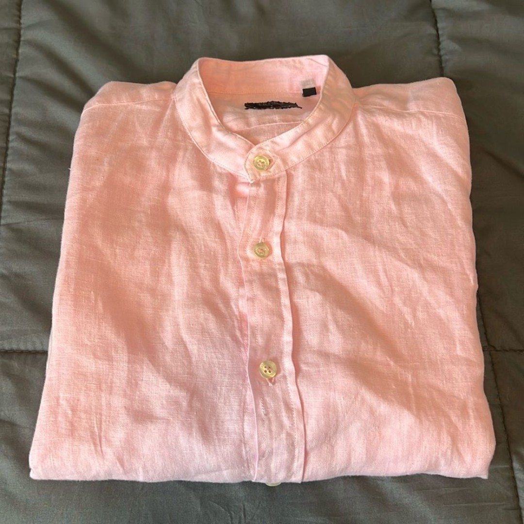 Liu Jo Korean Linen Mandarin Collar Shirt Size Small