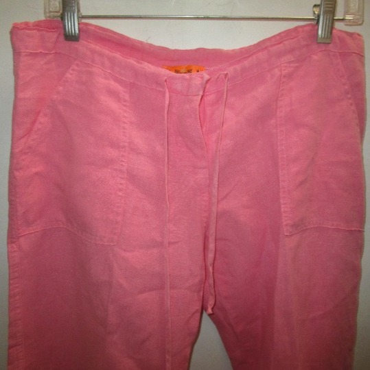 juicy couture women amazing pink 100% linen pants size S Small NEW no tags
