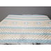 Vintage retro 70s 80s Granny Crochet Afghan Blanket Throw baby blue LARGE cream