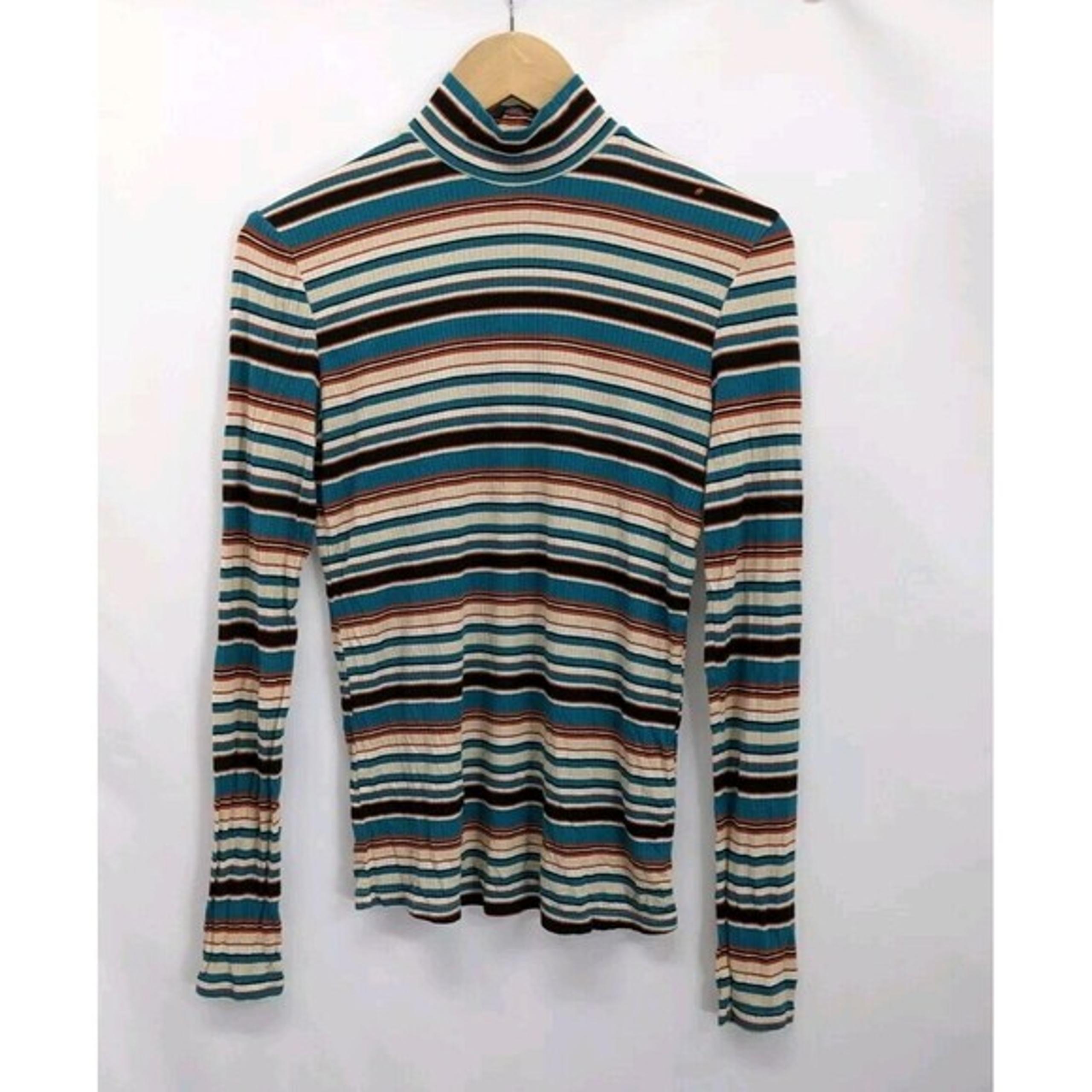 United Colors of Benetton Womens Small Cowl Turtleneck Stripes High Quality
