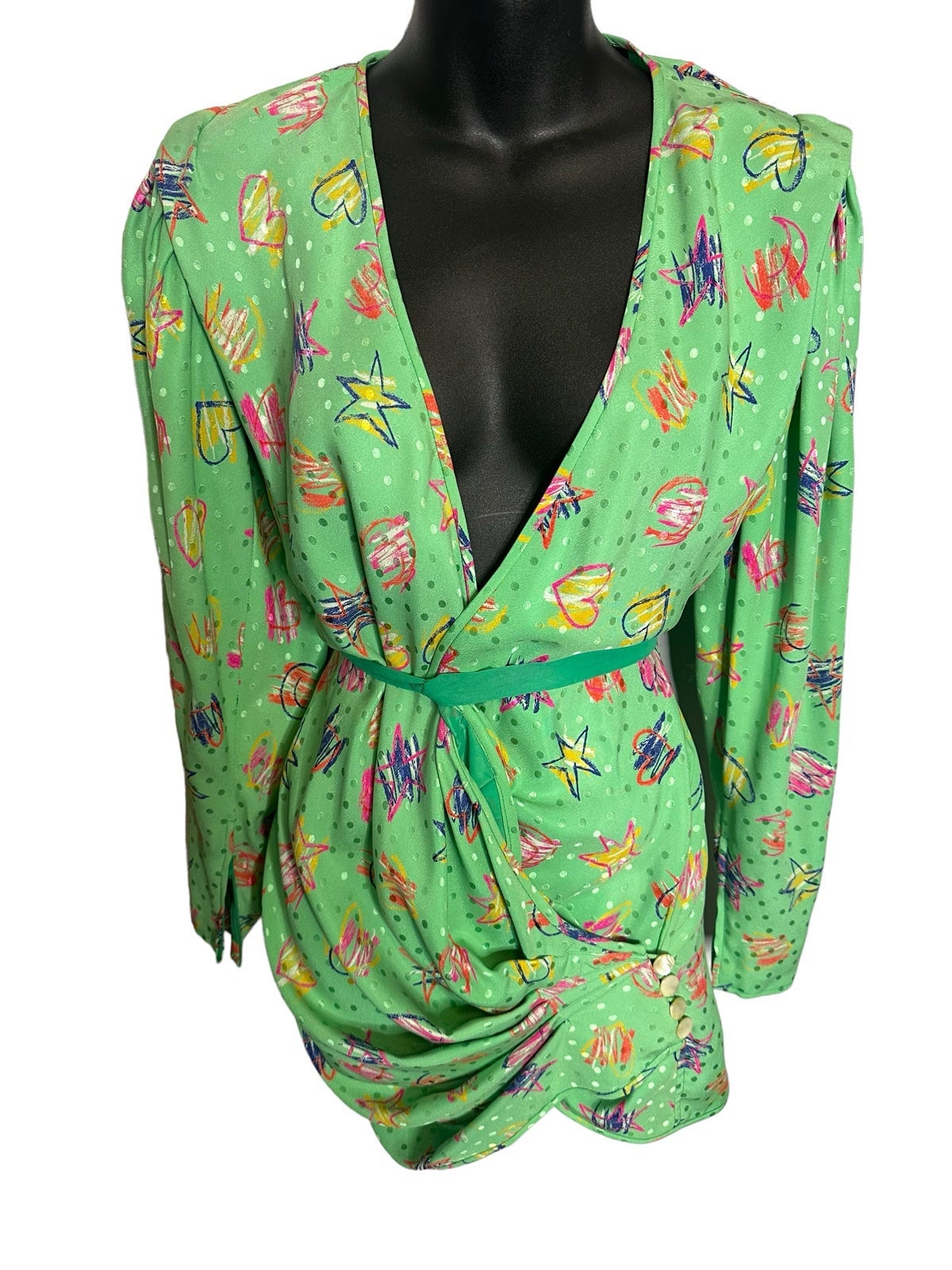 1980’s EMANUEL UNGARO SILK BUTTON DOWN S/XS