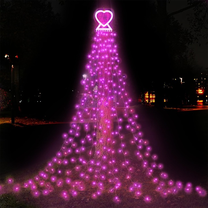 11.48ft 350 LED Valentines Window Lights with 8 Modes Timer Remote