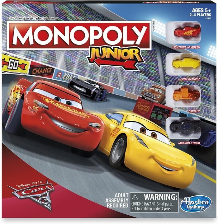 Hasbro MONOPOLY JUNIOR CARS 3 Disney Pixar - BRAND NEW FREE SHIPPING