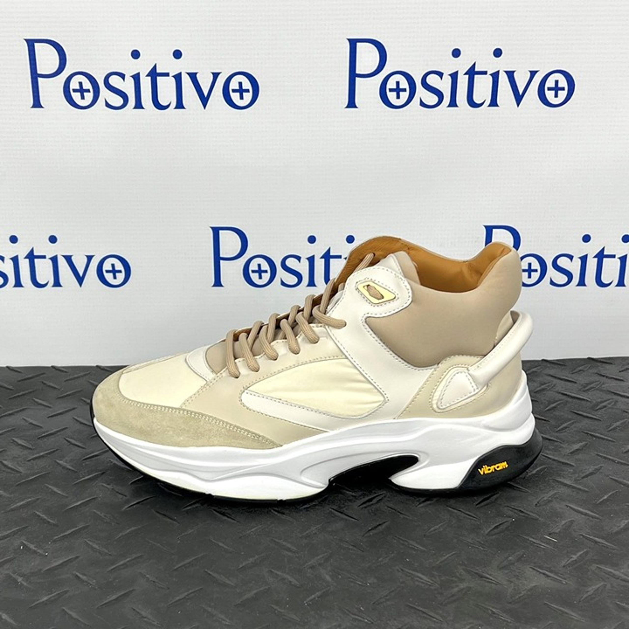 Buscemi Veloce Mix Materials Off White Leather Sneakers US 13 EU 46