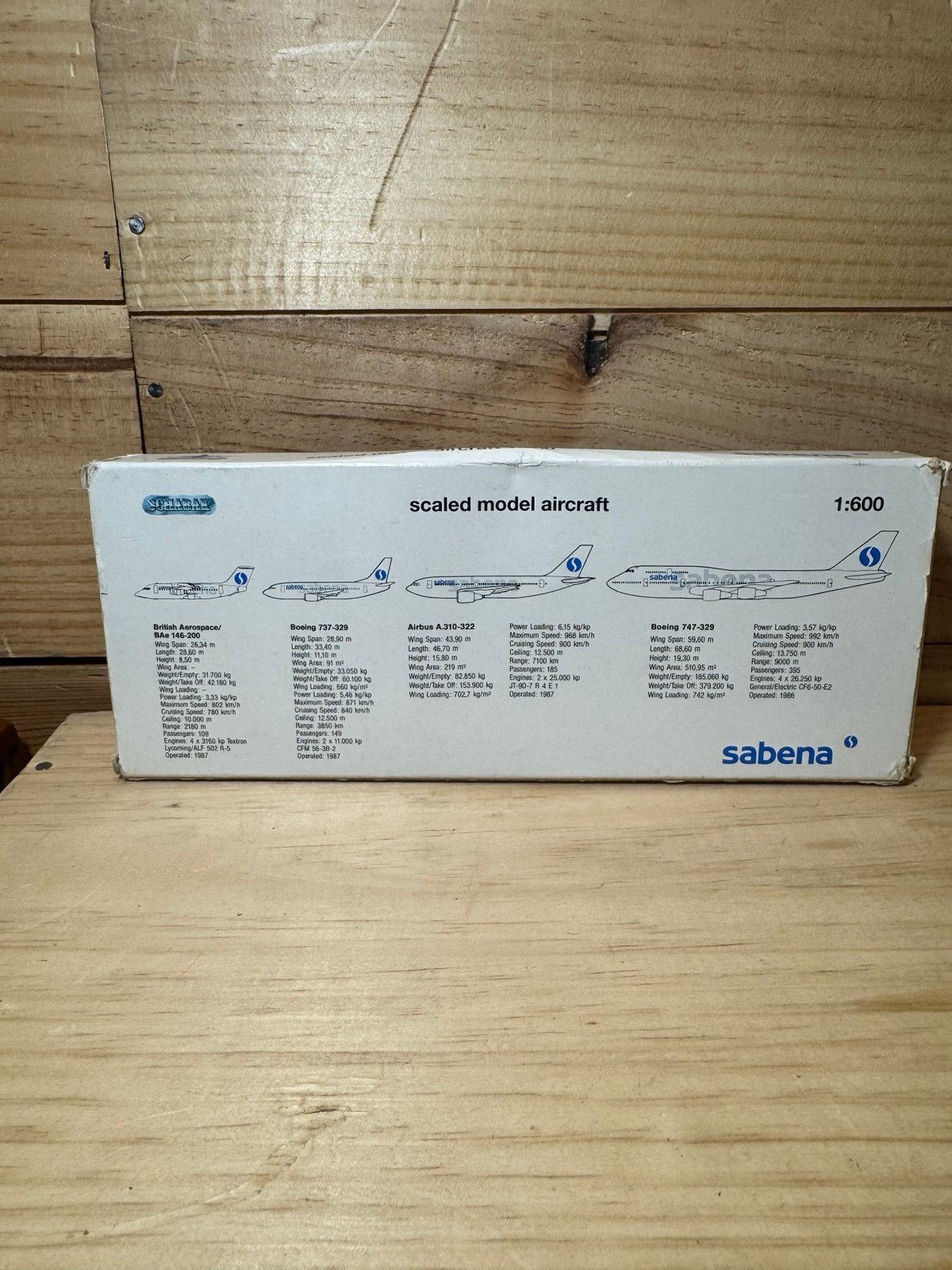 Sabena Scale 1:600 model Godfroid Colors Set of 4 models