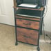 2 Drawer Mobile File Cabinet, Rolling Printer Stand with Open Storage Shelf