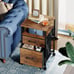 2 Drawer Mobile File Cabinet, Rolling Printer Stand with Open Storage Shelf