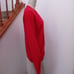 Vintage IZOD Mens Chest 49 Red Christmas Sweater V Neck Cardigan Long Sleeve