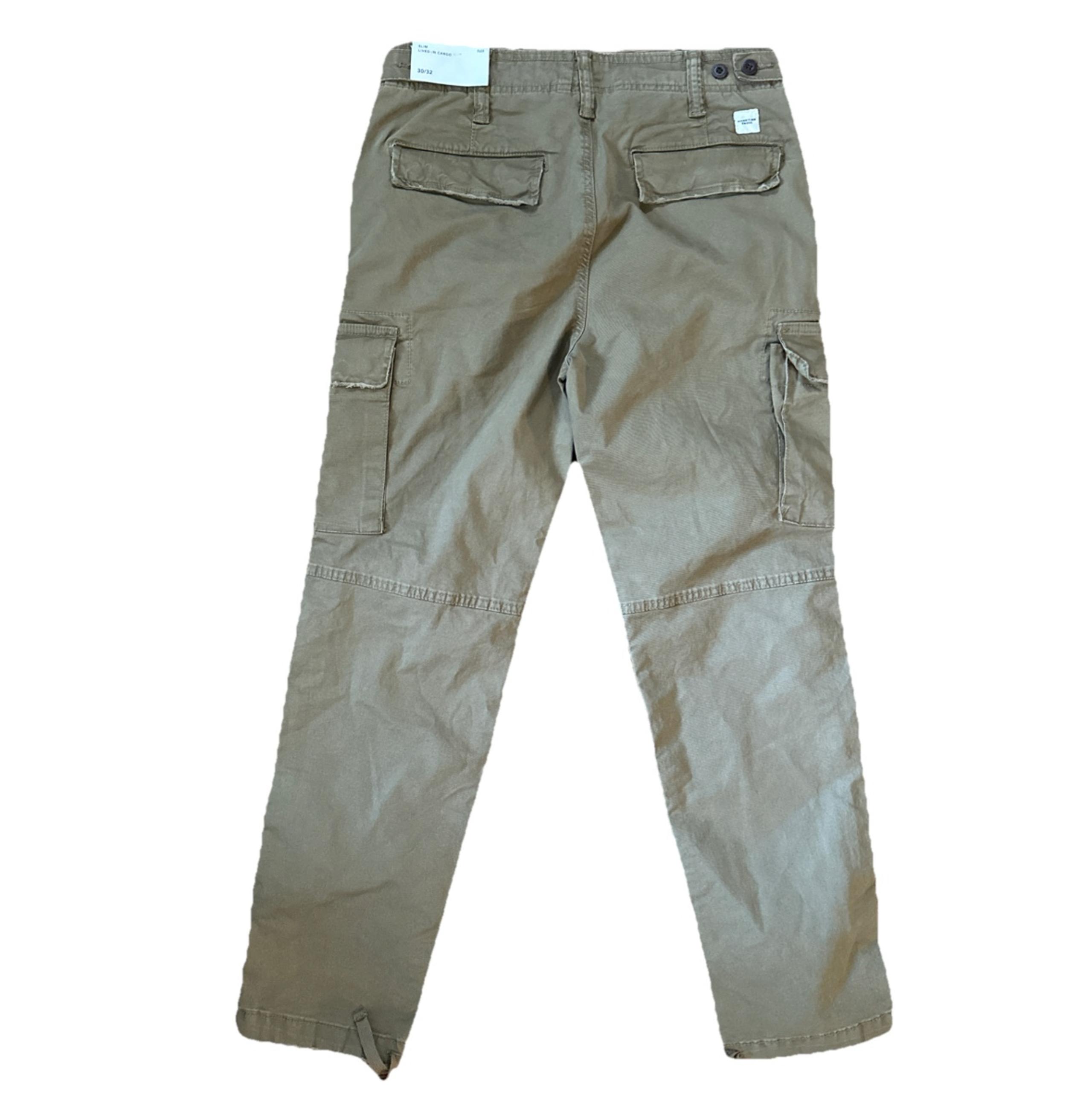 NEW American Eagle Cargo Pants Women 30x32 Slim Carpenter Stretch Khaki Pockets