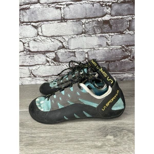 La Sportiva Tarantulace Rock Climbing Blue Gray Lace Up Shoes Men’s 39EU/6.5M US