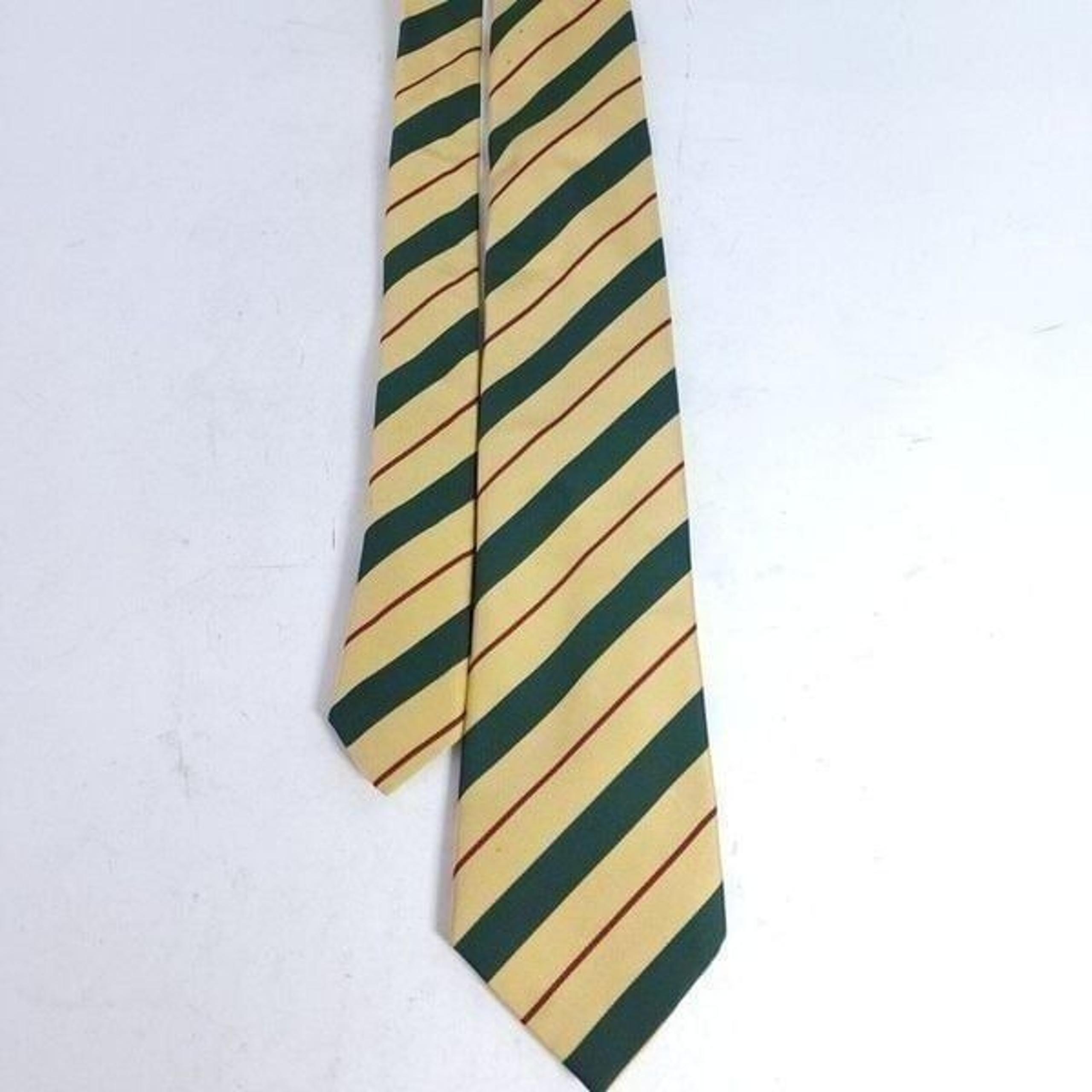 Moschino Gold Green Tie Necktie Silk Geometric Tie