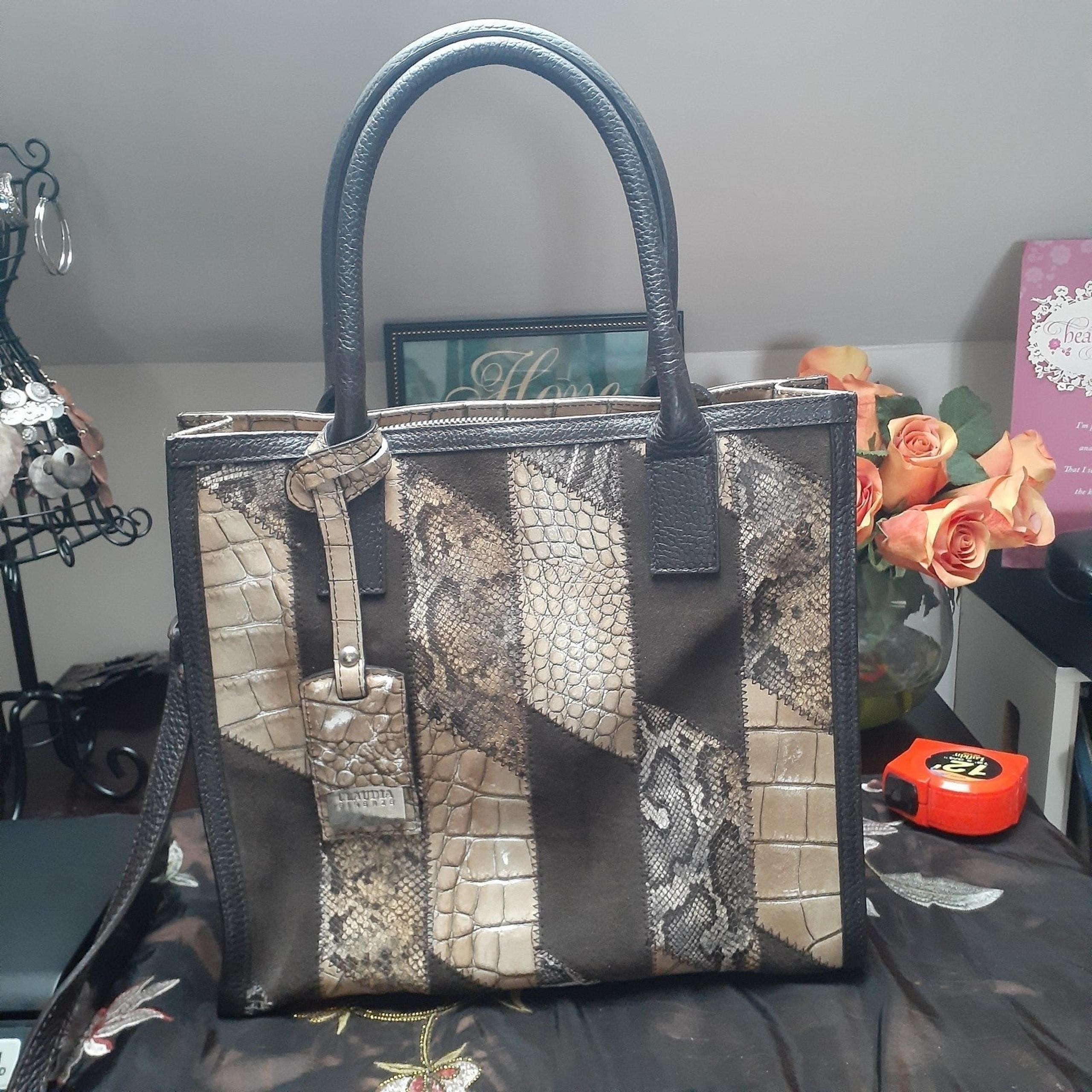 Claudia Firenze Satchel/Crossbody in mixed leather