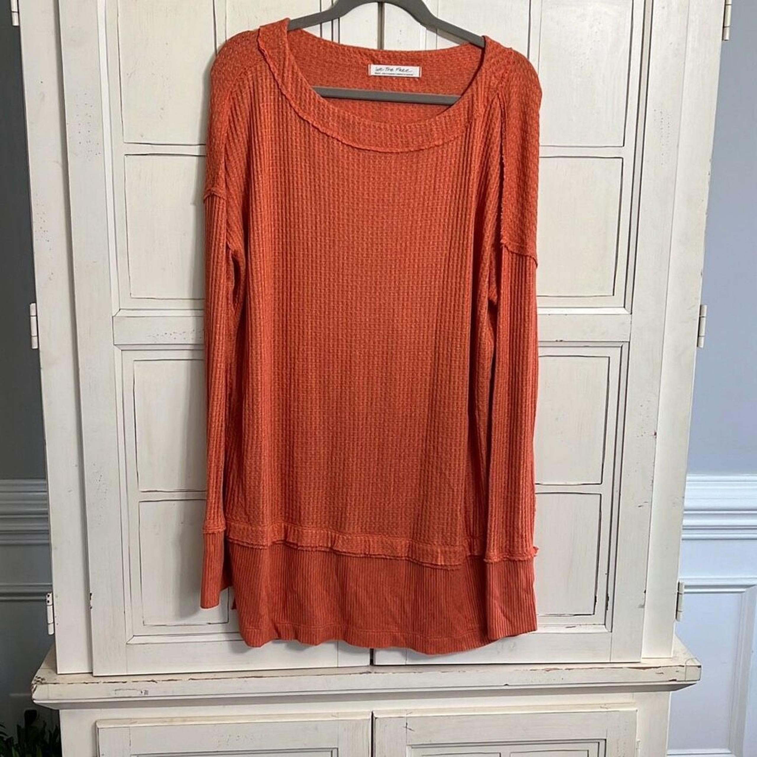 We The Free Free People size small oversized waffle knit tunic top shirt