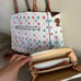 Flower Monogram Satchel Bag Wallet Set