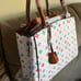 Flower Monogram Satchel Bag Wallet Set