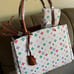 Flower Monogram Satchel Bag Wallet Set