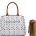 Flower Monogram Satchel Bag Wallet Set